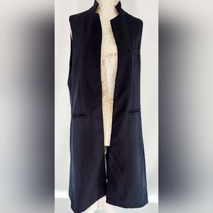 Ylmin black waistcoat long suit vest jacket